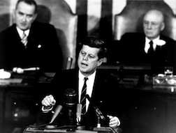 President Kennedy addressing Congress