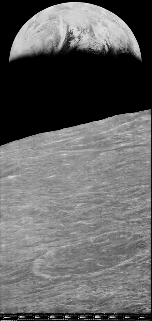 First Photograph of the Earth from the Far Side of the Moon